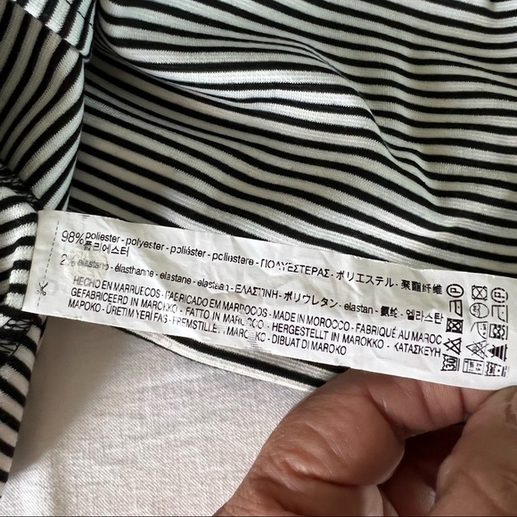 Zara Trafaluc Black and White Striped Bodycon MIDI Sleeveless Dress. Size 28 - Picture 6 of 11